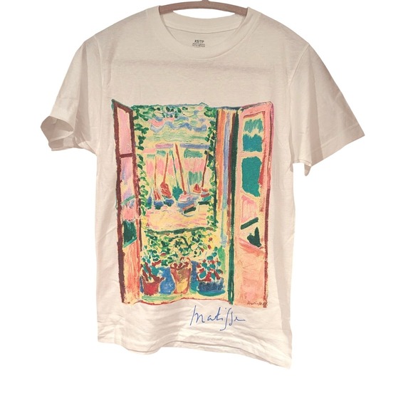 Henri Matisse Tops - Henri Matisse Open Window Paris Art Graphic T Shirt White XS TP